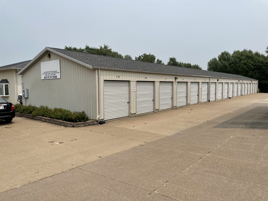 The middle building with drive-up storage units at Davenport Storage Center in Davenport, Iowa