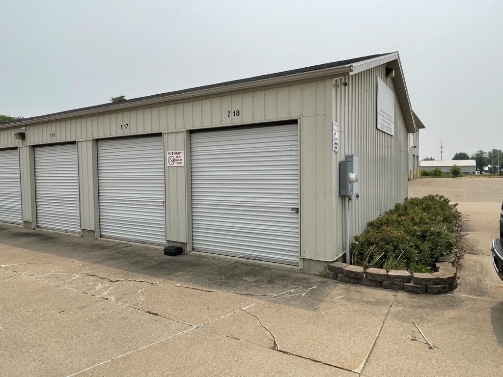Unit 218 at the front - Drive-up self-storage unit for rent in Davenport, Iowa