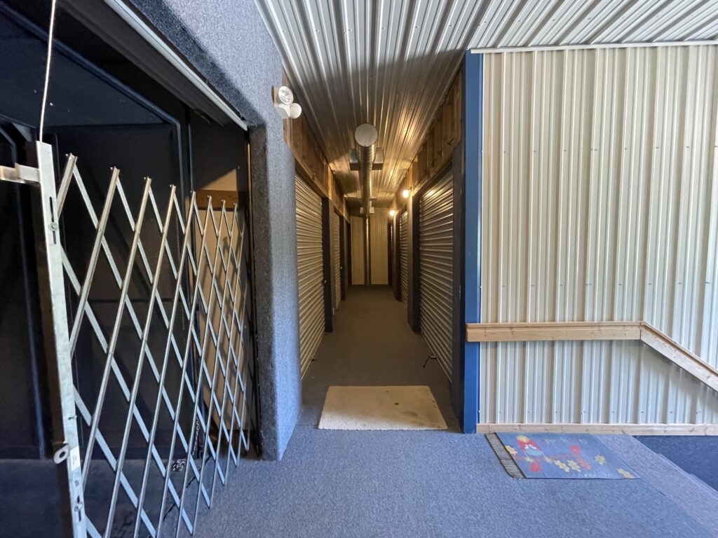 Elevator and hallway indoor climate-controlled storage units in Davenport, Iowa