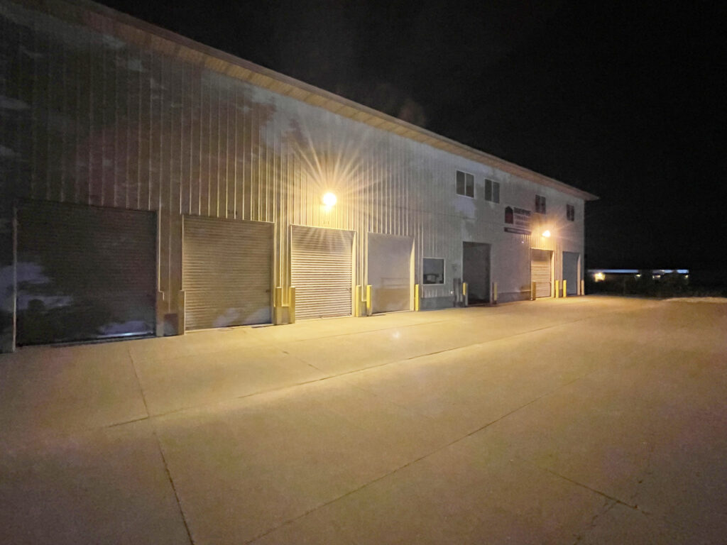 LED Flood Lighting at Davenport Storage Center in the Quad Cities / Davenport, Iowa